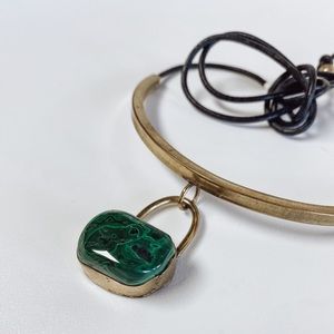 Gold and Malachite Necklace